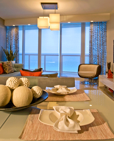Ceiling Lamp in a Modern Interior Design Project - DKOR Interiors, Sunny Isles, Florida 