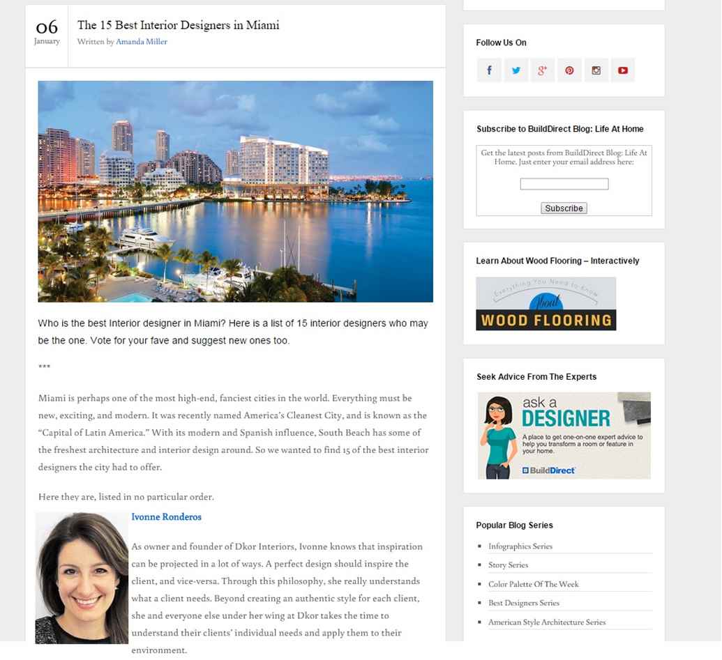 DKOR Voted Among Top Miami Interior Designers
