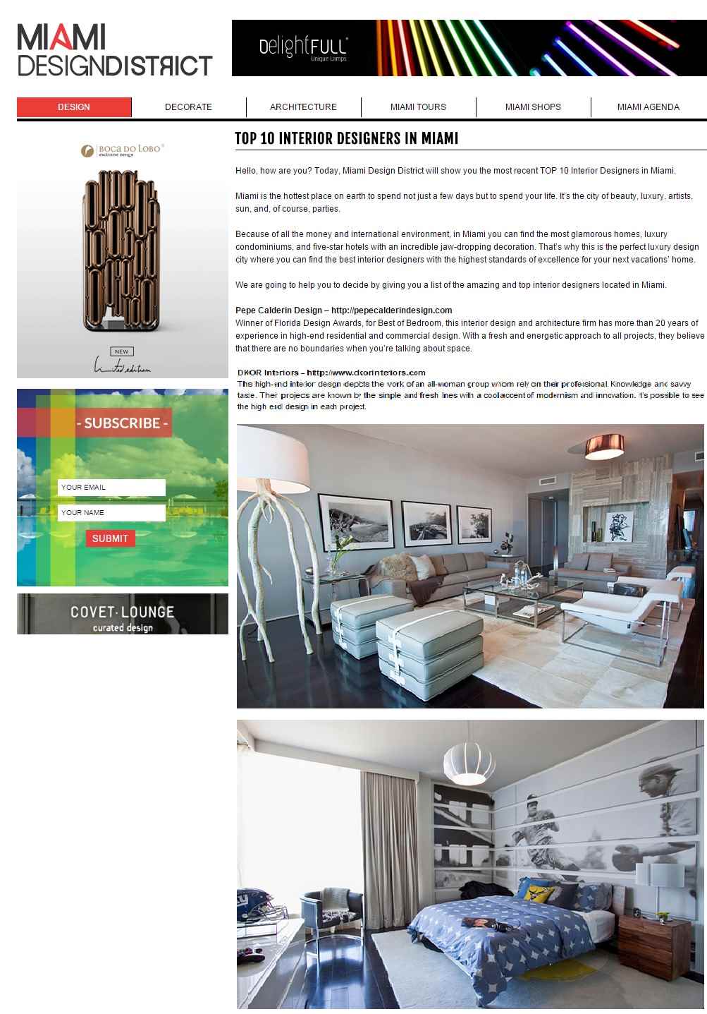 DKOR Voted Among Top Miami Interior Design Firms
