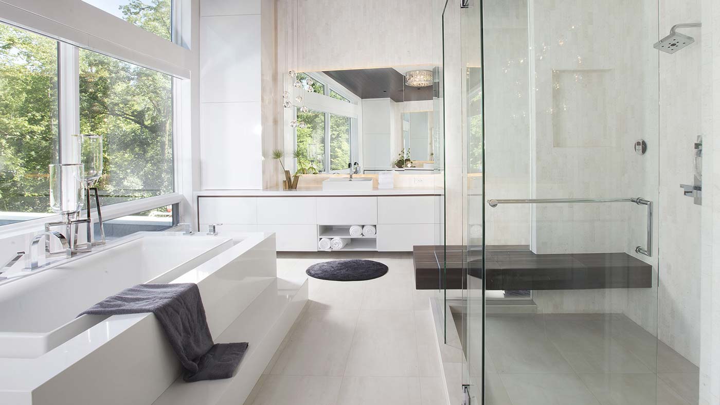 Master Bathroom Designed by Florida Interior Designing Studio
