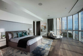 Ocean-view Bedroom Design Within The Modern Chateau Beach Residence.