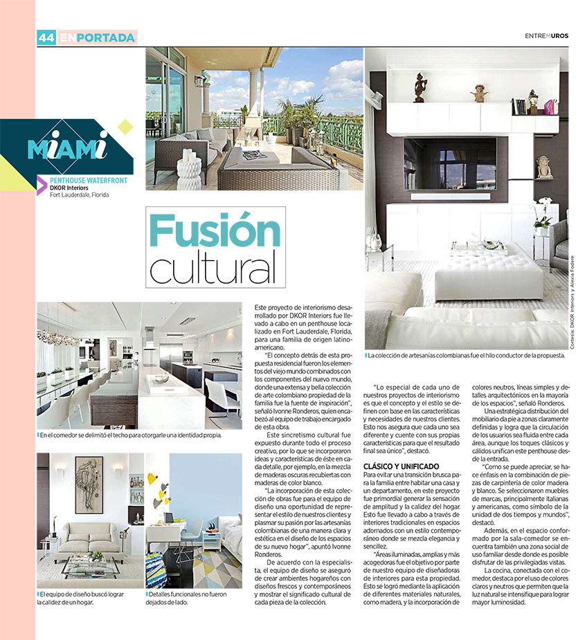 Miami Vacation Homes Featured on Entre Muros