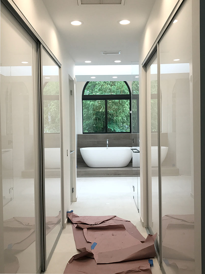 A Modern Master Bathroom in Coral Gables by Miami Interior Design Firm