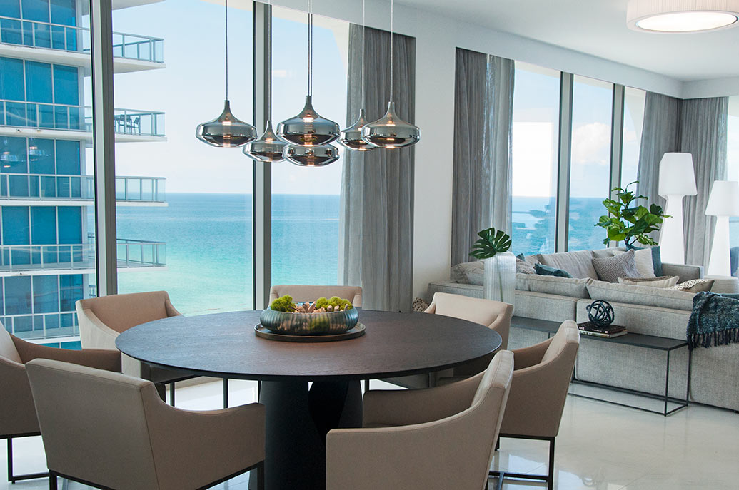 Sunny Isles Condo Design - Living Spaces by DKOR Interiors