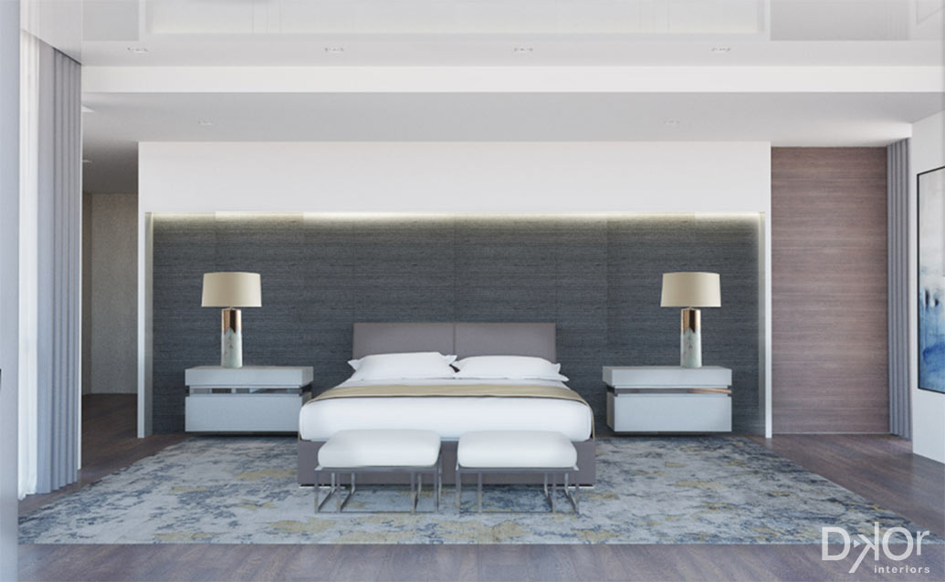 Modern Master Bedroom Design by DKOR Interiors