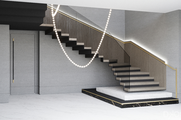 Elegantly Designed Floating Staircase