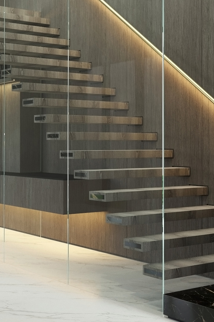 Elegant Staircase with Super Luxury Finishings
