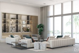 Golden Beach House - Living Room Design