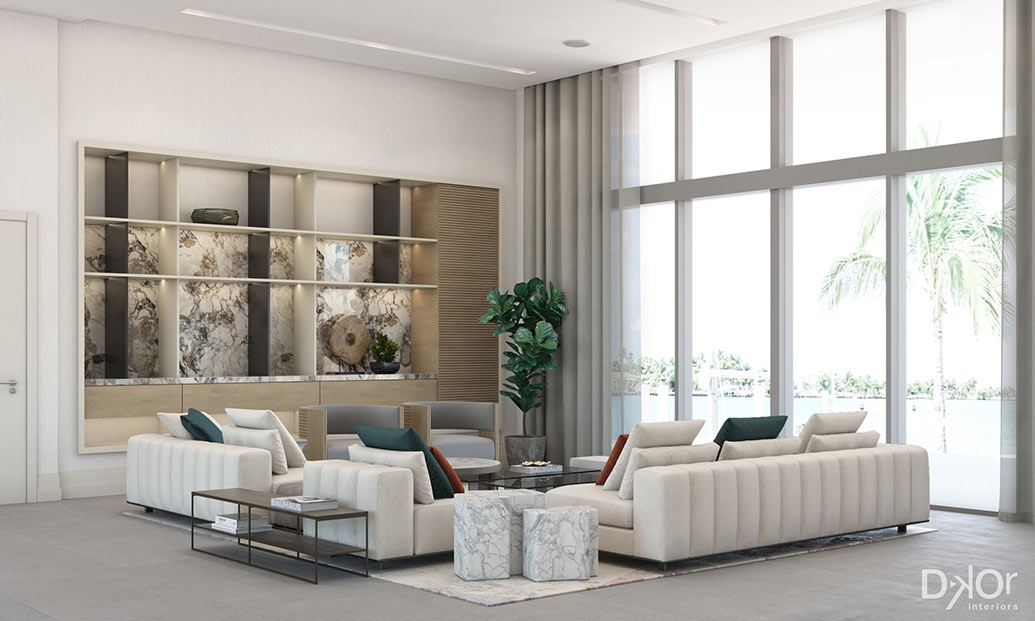 Golden Beach House - Living Room Design