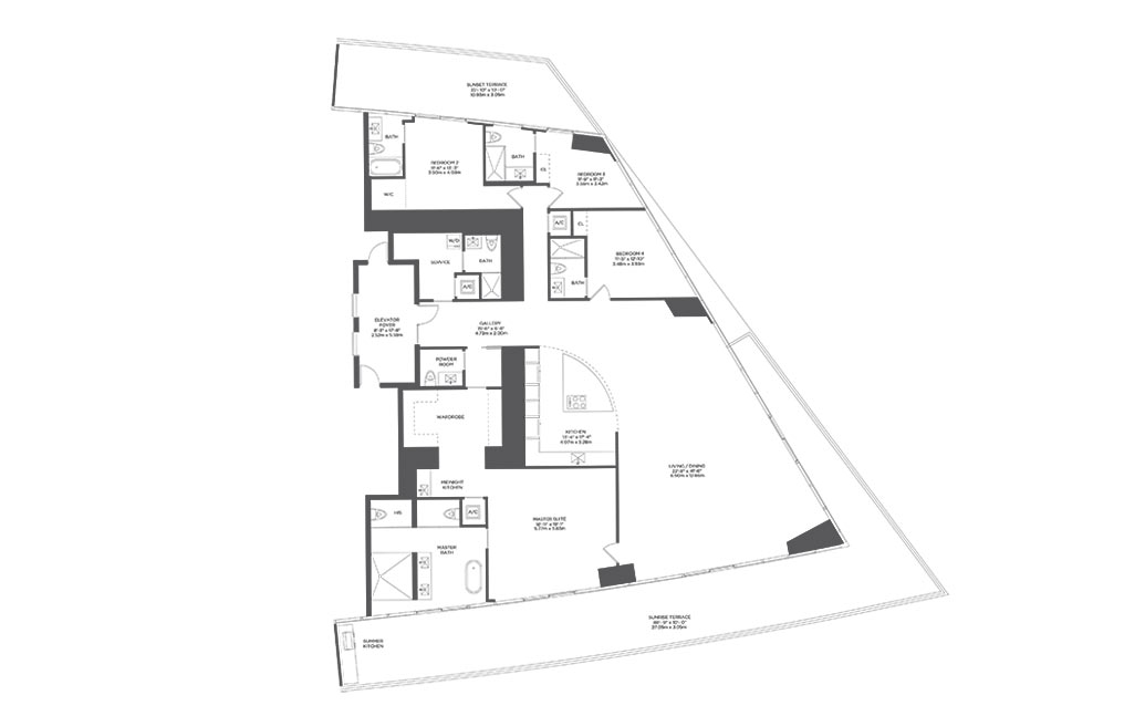 Floor Plan Contemporary Armani Residence