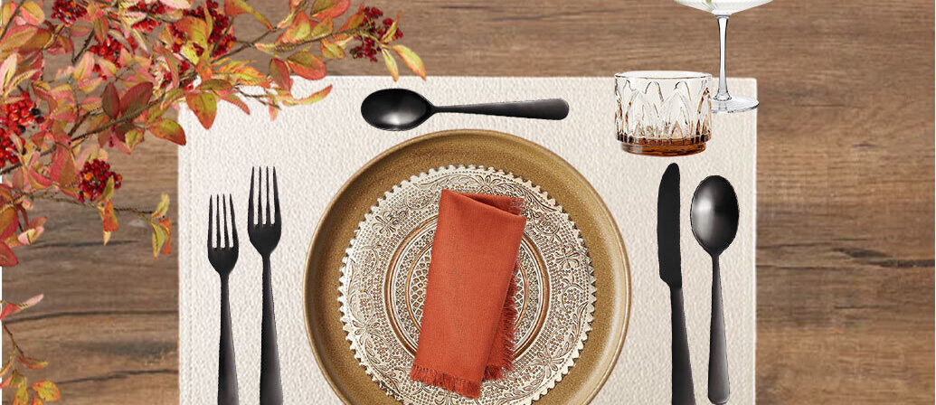 A Sophisticated Thanksgiving Setting Idea Look.