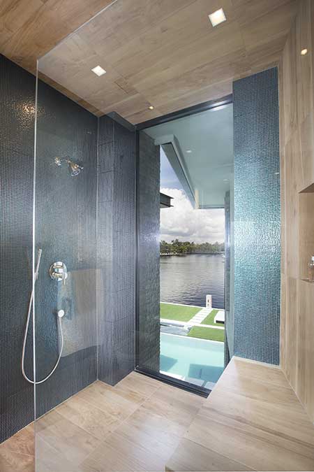blue shower design