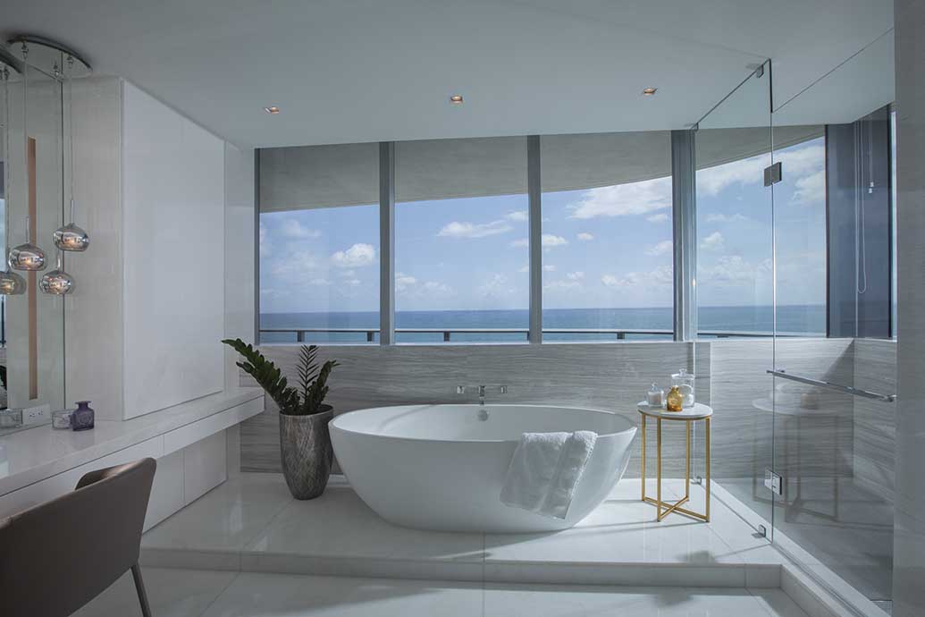 Modern Bathrooms with Luxury Ocean Views