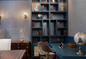 Blue Bookcase Ideas