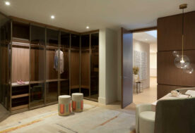 Luxury Closet With Open Space In A Bedroom