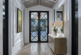 Traditional Hallway Design With Herringbone Floors 