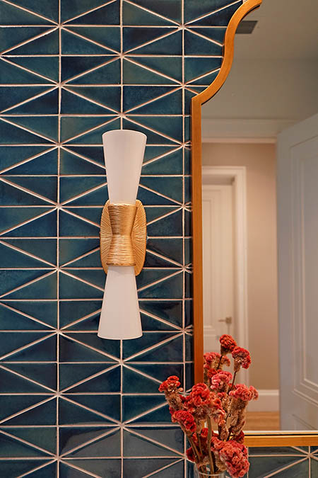 Traditional Blue Tile Bathroom Decor
