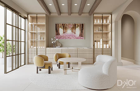 modern white living room