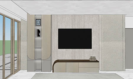 The Estates at Acqualina render tv room