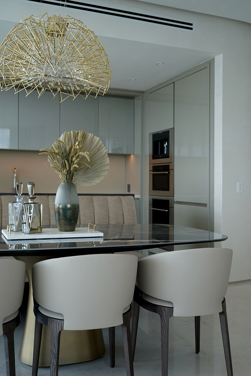 Dining Room Design for an Armani Residences in Miami