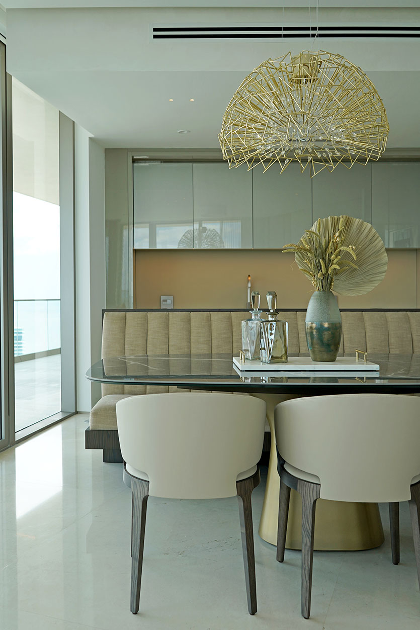 Dining Room Design for an Armani Residences in Miami