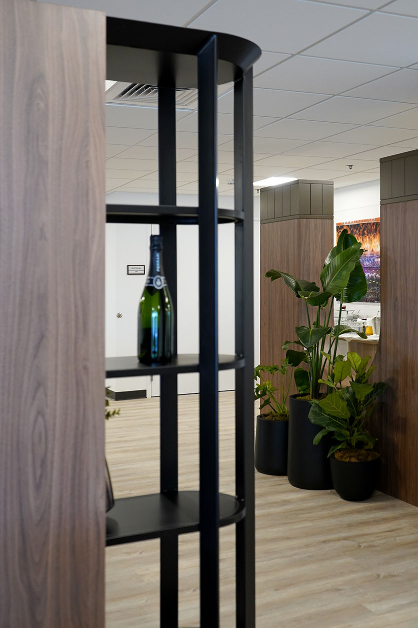 reception with plants interior design