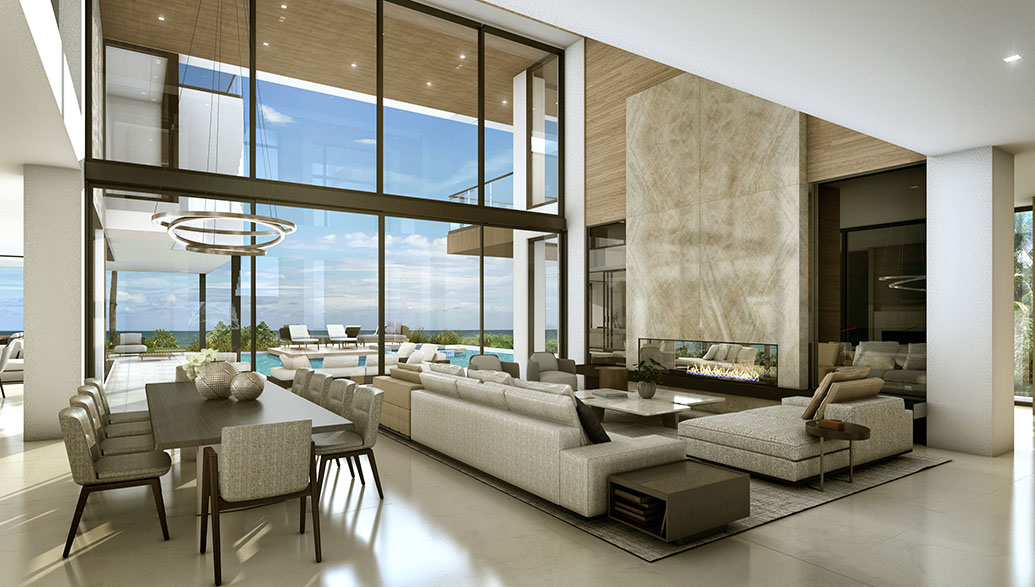 Oceanfront Mansion Located in Hillsboro Beach Designed by DKOR Interiors