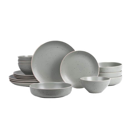gray ceramic plat set decor