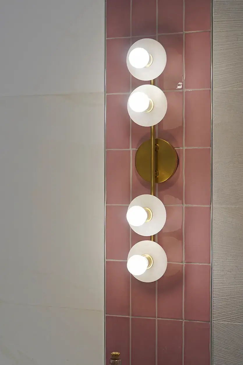 Cute Girly Bathroom Interior Design Ideas Sink lights
