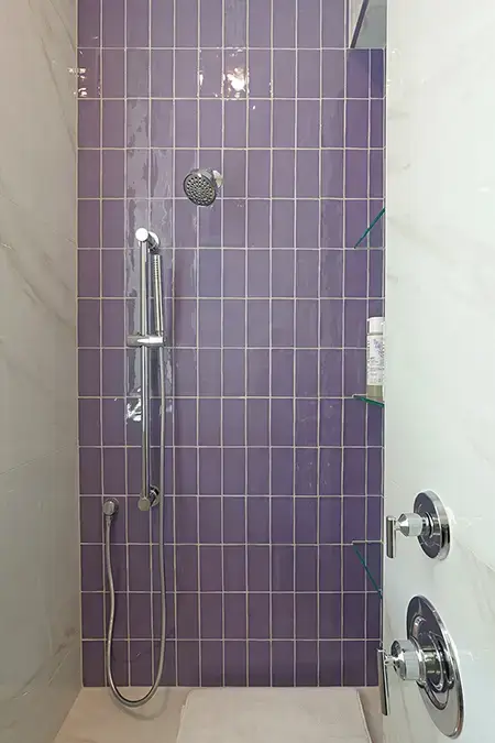 Cute Girly Bathroom Ideas purple color shower