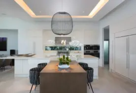 Miami Surfside Residence White Kitchen Design 