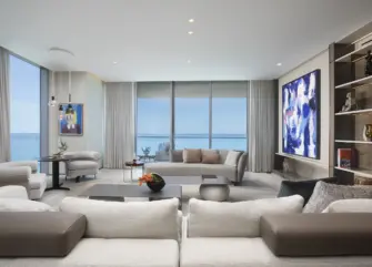 Ocean Elegant Home Design Living Room View