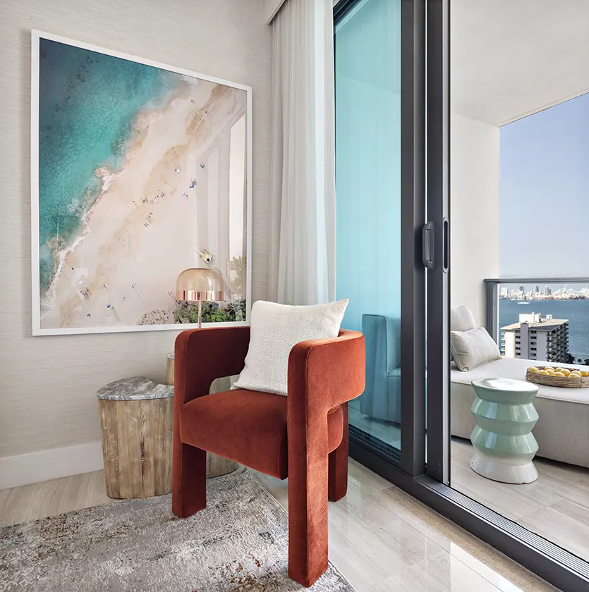 California Cool Bedroom Vibes in Brickell Miami