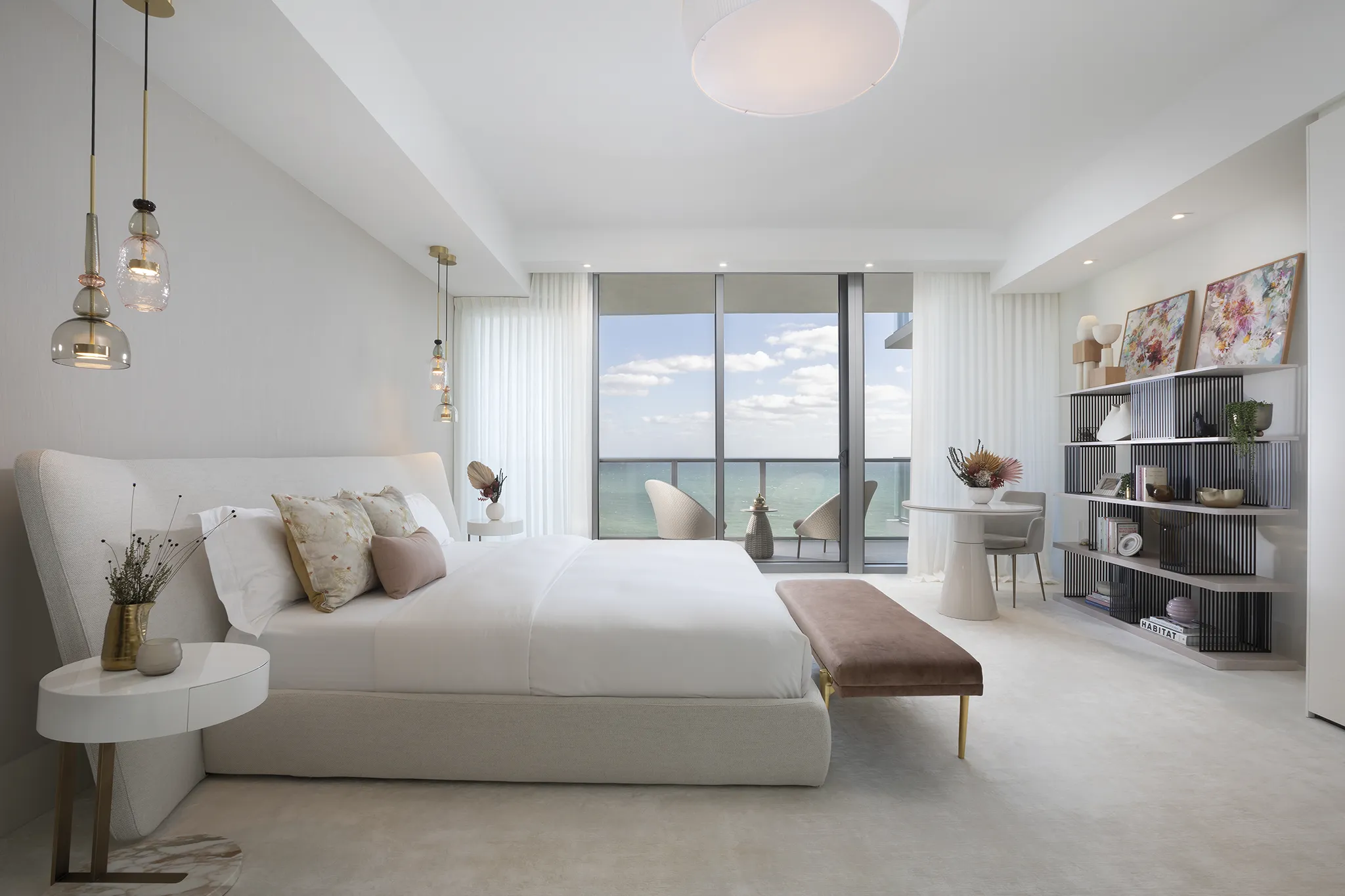 Elegant Master Bedroom Design with Waterfront Views