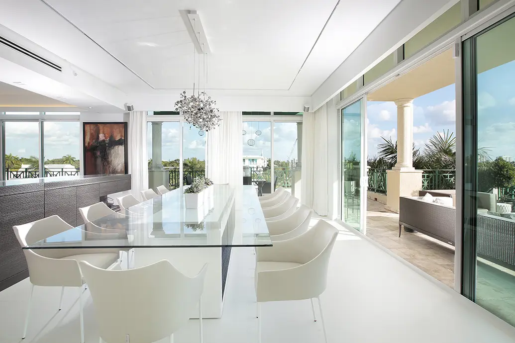 Condo Interior Designers Fort Lauderdale FL | DKOR Interiors - High Floor Luxury Scandinavian Style Living In Fort Lauderdale Penthouse Condo